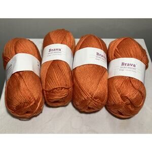 Knit Picks Brava Sport yarn, Orange, lot of 4 (273 yds each)